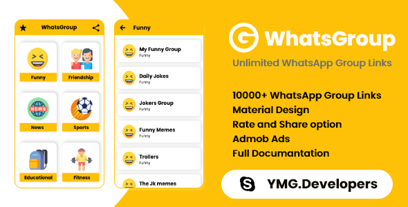 WhatsGroup App with Admob Ads icon