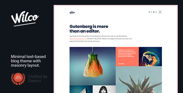 Wilco - Content Focused, Typography Blog Theme icon