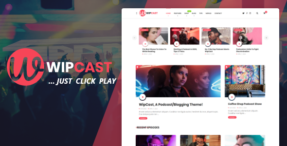 WipCast - A Podcast / Blogging WordPress Theme icon