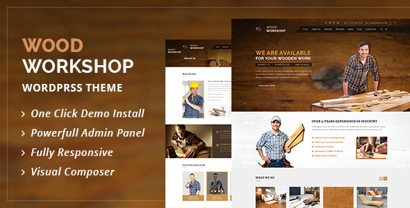 Wood Workshop - Carpenter and Craftsman WordPress theme icon