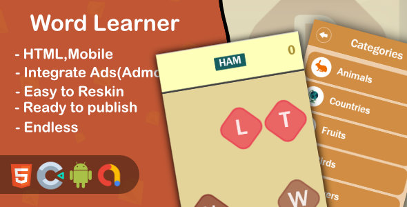 Word Learner - Html5 Game and Mobile (Construct 3) icon