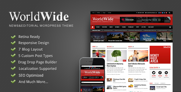 World Wide - Responsive Magazine WP Theme icon