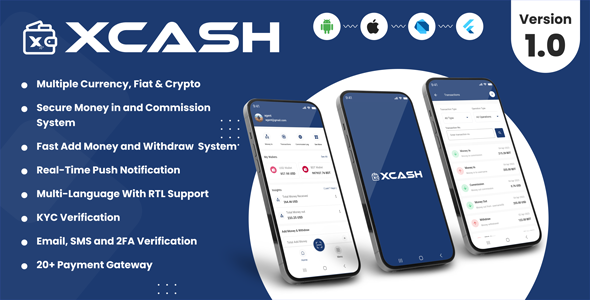 XCash - Cross Platform Mobile Wallet Application | Agent App image