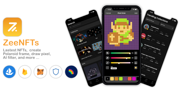 ZeeNFTs - iOS Swift (OpenSea NFT Marketplace || MetaMask - Trust Wallet - Rainbow) icon