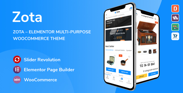 Zota - Elementor Multi-Purpose WooCommerce Theme icon