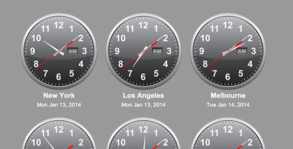 jQuery Time Zone World Clocks icon