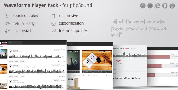 phpSound - players pack theme - including wave player zoomsounds icon