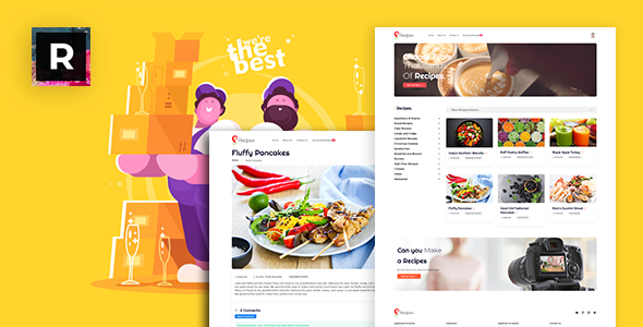 recipex - food and recipe blogs script Template icon