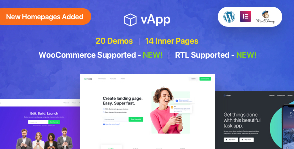 vApp | App Landing Page WordPress Theme icon