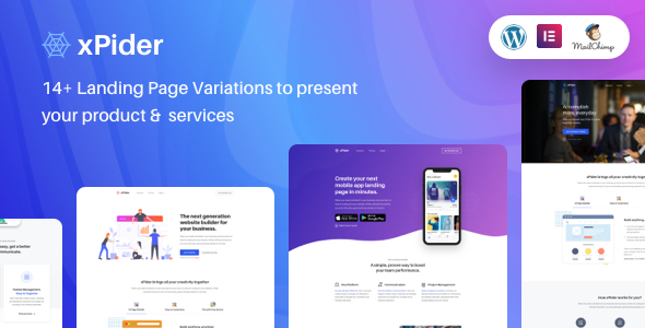 xPider | WordPress App Landing Page icon