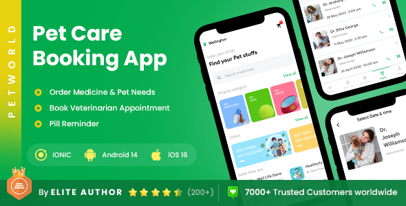 3 Apps | Pet Veterinarian Appointment & Medicine Ordering App | PetWorld icon
