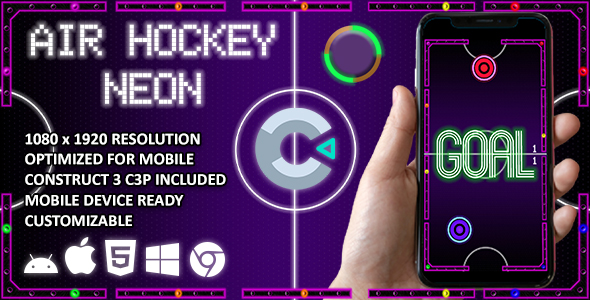 Air Hockey Neon - HTML 5 - Construct 3 Game icon