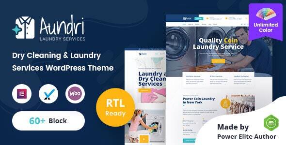 Aundri - Dry Cleaning Services WordPress Theme + RTL icon