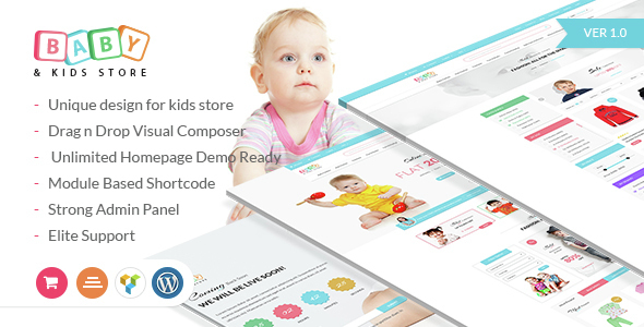 Baby & Kids Store eCommerce Woocommerce WordPress Theme icon