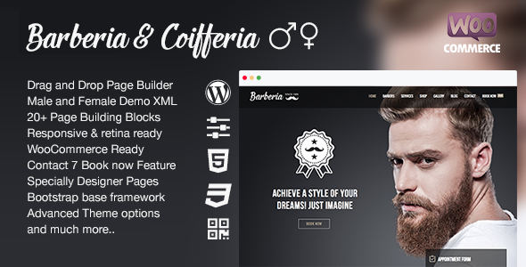 Barberia | Salon Responsive WordPress Theme icon