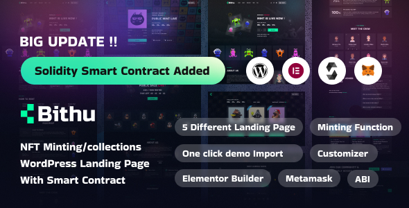 Bithu - NFT Minting/Collection WordPress Theme icon