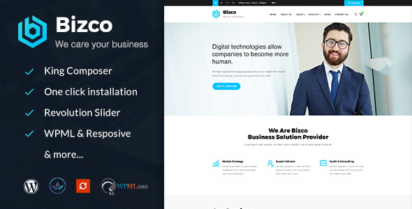 Bizco : Business Consulting and Professional Services WordPress Theme icon