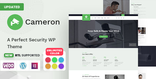 Cameron - Home Automation , CCTV & Security WordPress Theme + RTL icon