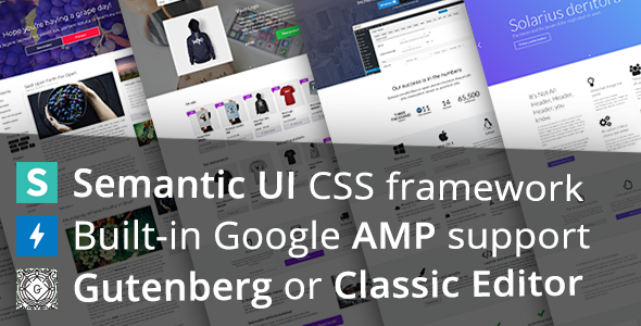 Chap - multipurpose WordPress theme using Semantic UI icon
