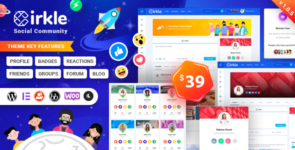 Cirkle – Social Networking WordPress Theme icon