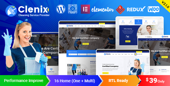 Clenix - Cleaning Services WordPress Theme icon