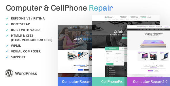 Computer and CellPhone Repair Services WordPress Theme icon