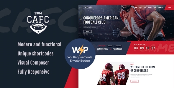 Conquerors | American Football & NFL WordPress Theme icon