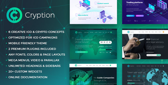 Cryption - ICO, Cryptocurrency & Blockchain WordPress Theme icon