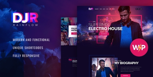 DJ Rainflow | A Music Band & Musician WordPress Theme icon