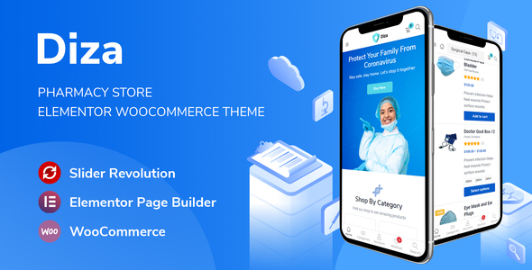Diza - Pharmacy Store Elementor WooCommerce Theme icon