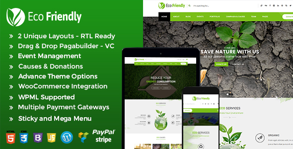 Eco Friendly Environmental WordPress - Eco Nature NGO Theme icon