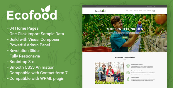 Ecofood - Responsive Organic Store & Farm WordPress Theme icon