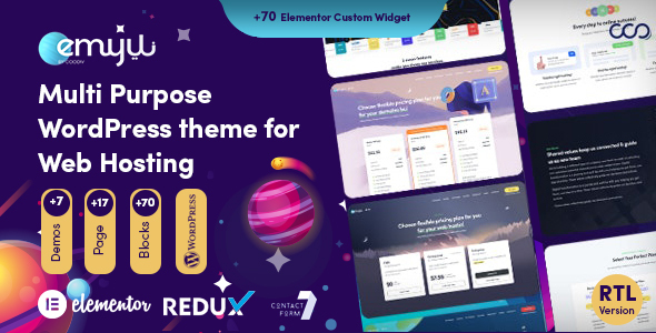 Emyui - Multipurpose Web Hosting WordPress Theme icon