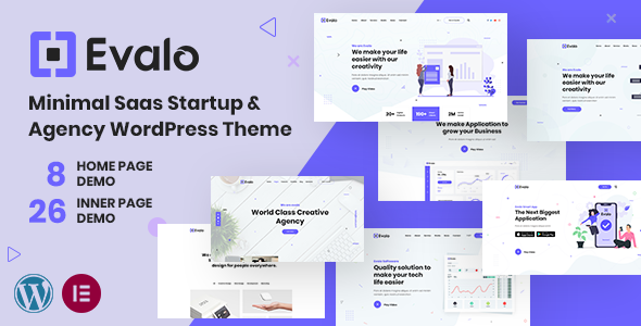 Evalo - Minimal SaaS Startup & Agency WordPress Theme icon