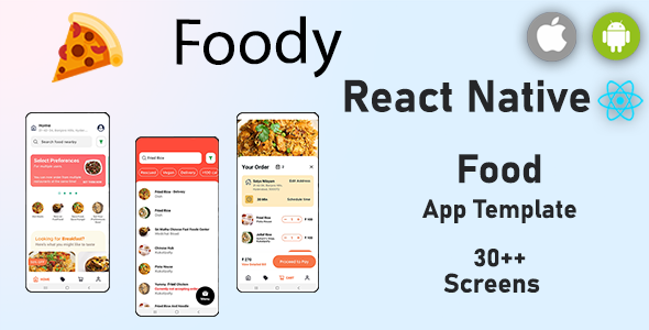 Foody – React Native Restaurant Food delivery iOS and Android