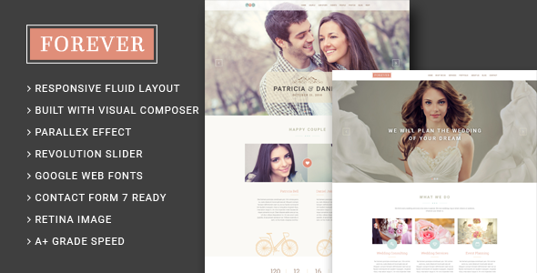 Forever - Wedding Couple & Planner/ Agency WordPress Theme icon