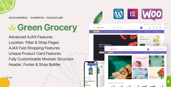 Green Grocery - Grocery Store & Organic Food Elementor Theme icon