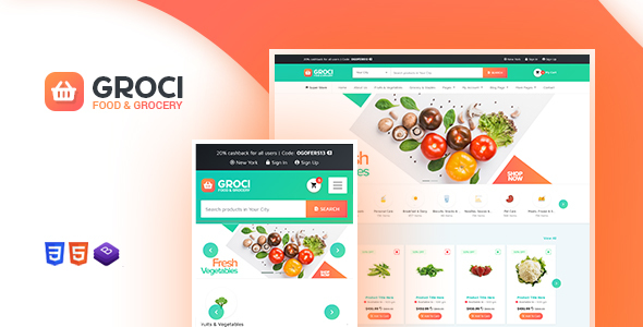 Groci - Organic Food and Grocery Market WordPress Theme icon