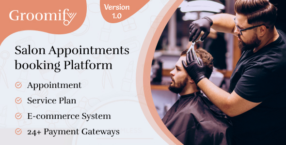 Groomify - Barbershop, Salon, Spa Booking and E-Commerce Platform icon