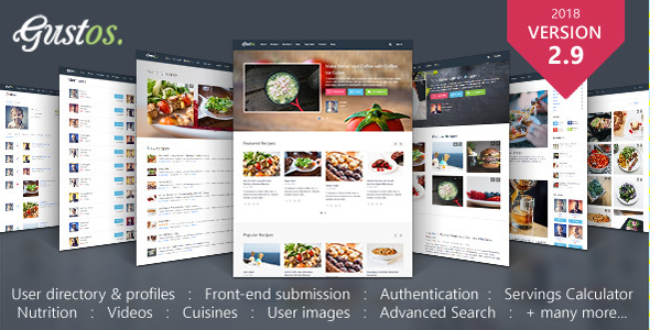 Gustos - Community-Driven Food Recipes with Front-end Submission System icon