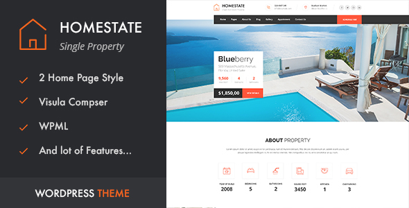 HOME STATE - Single Property Real Estate WordPress Theme icon