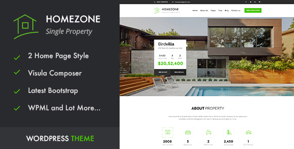 HOME ZONE - Single Property Real Estate WordPress Theme icon