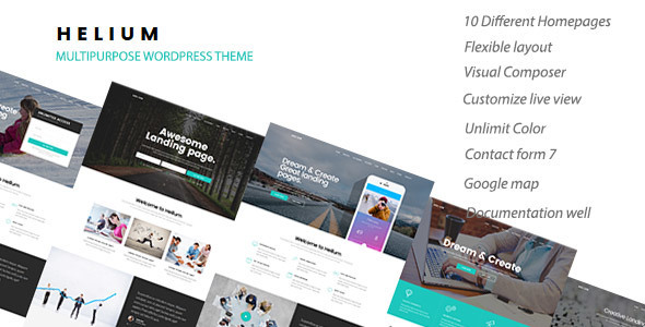Helium - 10 in 1 Marketing WordPress Theme icon
