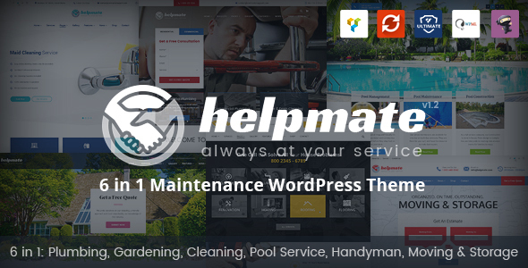 Helpmate - 6 in 1 Maintenance WordPress Theme icon