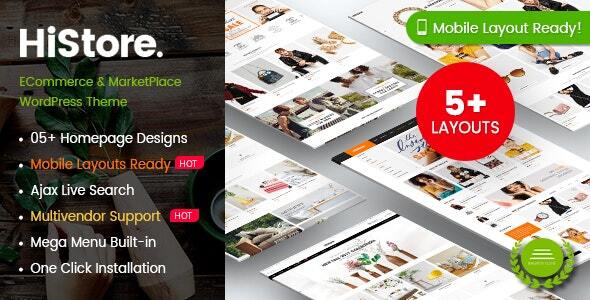 HiStore - Fashion Shop, Furniture Store eCommerce MarketPlace WordPress Theme (Mobile Layouts Ready) icon