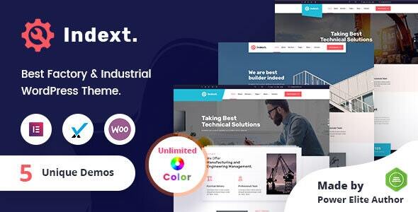 Indext - Industrial Business WordPress Theme + RTL icon