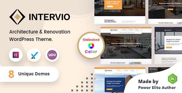 Intervio - Interior and Architecture WordPress Theme + RTL icon
