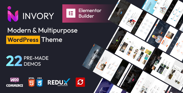 Invory - Services Elementor WordPress Theme With AI Content Generator icon