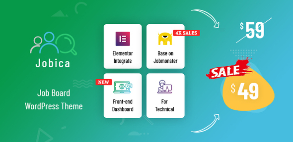 Jobica - Elementor IT Job Board WordPress Theme icon
