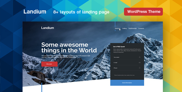 Landium - APP Landing Page WordPress icon